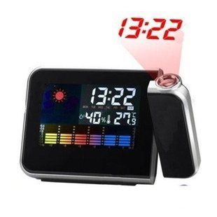 Часы метеостанция с проектором времени 8190, термометр, метеостанция, настольный термометр 02573 фото