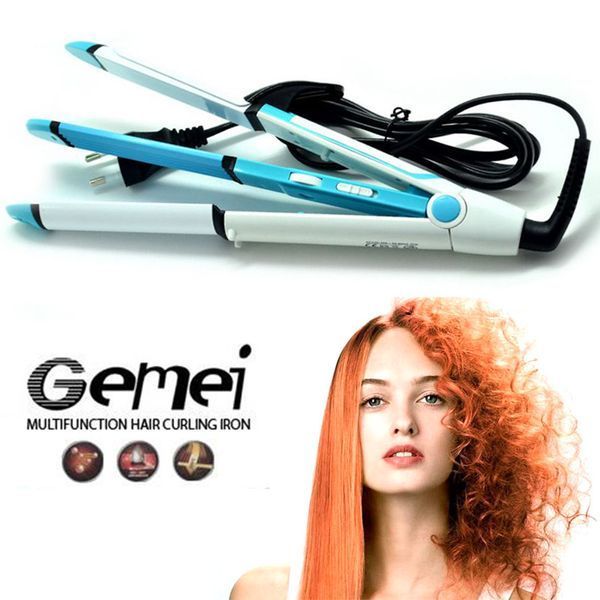 Праска-стайлер-гофре Gemei GM 2921 3в1, багатофункціональна плойка для волосся 03466 фото