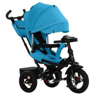 Велосипед триколісний TILLY Impulse T-386 велосипед-коляска з ручкою 3 колісний для дітей,&nbsp;мікс кольорів 00386 фото