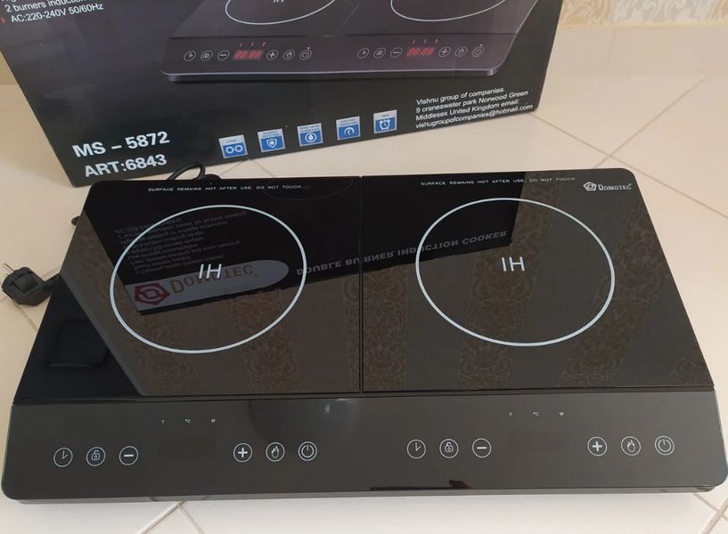 Електропліта індукційна Domotec MS-5872 4000W 06843 фото