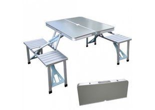 Розкладний туристичний стіл і стільці Folding Picnic Table 86x68 см, якісний набір стіл і стільці 00589 фото