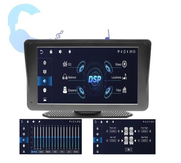 Беспроводная автомобильная стереосистема 7" Carplay 701W, Черный / Автомобильный сенсорный монитор / Портативный экран 09495 фото