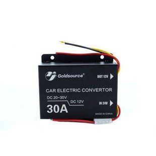Автомобильный инвертор преобразователь DC/DC 24v-12v 30A 03398 фото