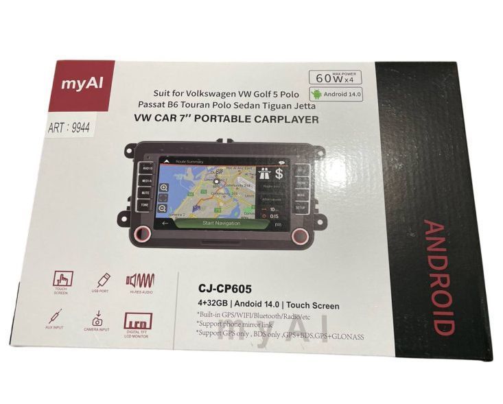 Автомобильная магнитола 2-din CP605 на Android Ram 1G-32G Volkswagen Golf 5 Polo Passat B6 Touran Tiguan Jetta 09944 фото