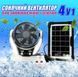 Вентилятор портативний 4в1 (6", сонячна панель, 2 LED-лампи, 2 швидкості, 6 Вт, USB, 3.2V/4000 мА&middot;год) 17198 фото 6