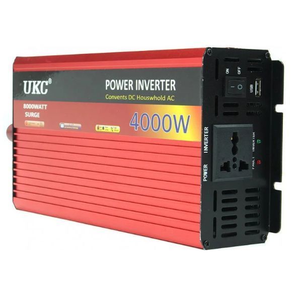 Перетворювач автоінвертор UKC 24V-220V AR 4000W з функції плавного пуску 05148 фото
