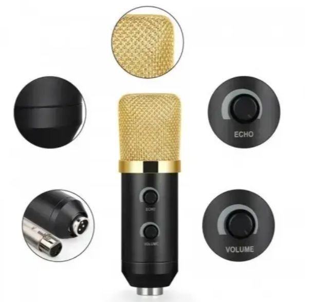 Мікрофон студійний Music D.J. M800U зі стійкою та вітрозахистом 05007 фото