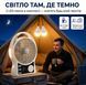 Вентилятор портативный Solar 5-в-1 6 Вт аккумулятор 5500 мАч с Bluetooth, LED-подсветкой, FM-радио, powerbank, USB Type-C, белый 17199 фото 9