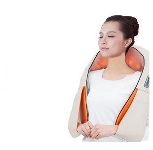 Масажер роликовий Massager of Neck Kneading для шиї та спини з пультом керування 03241 фото