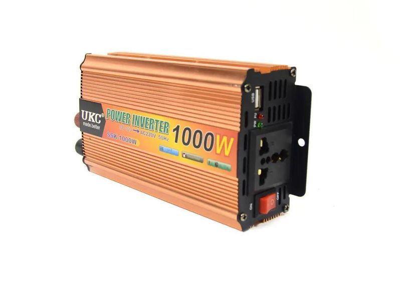 Преобразователь инвертор 12V-220V 1000W 01973 фото