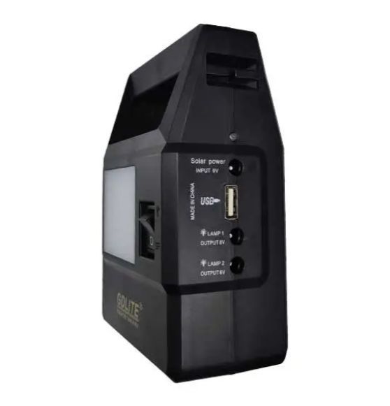 Фонарь GD-8030 портативна система освітлення Ліхтар + 2 LED лампи + сонячна панель 00794 фото