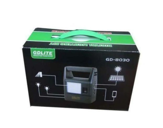 Фонарь GD-8030 портативна система освітлення Ліхтар + 2 LED лампи + сонячна панель 00794 фото