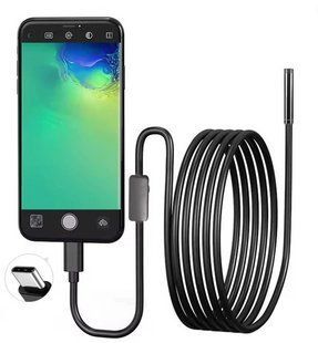Endoscope camera 2 meter 7mm App ios and android, Ендоскопічна камера юсб, Камера USB з підсвічуванням 05570 фото