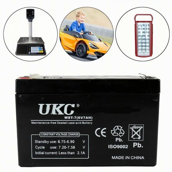 Аккумуляторая батарея BATTERY 6V 7A UKC 27080 фото
