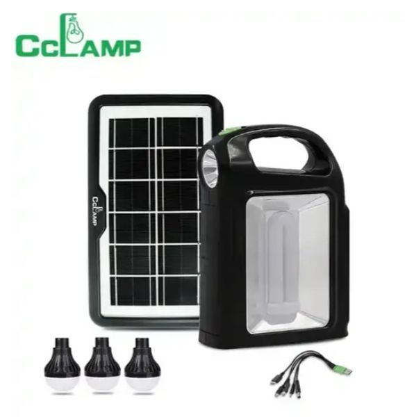 Мобильный светодиодный фонарь с power bank с выносными лампочками Cclamp cl-02 на солнечной батарее для дома 00761 фото