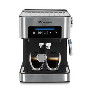 Електрична кавоварка Domotec MS-136, 850 Вт. Ріжкова кава машинка, розмір резервуара для води 1.6 л. 09845 фото