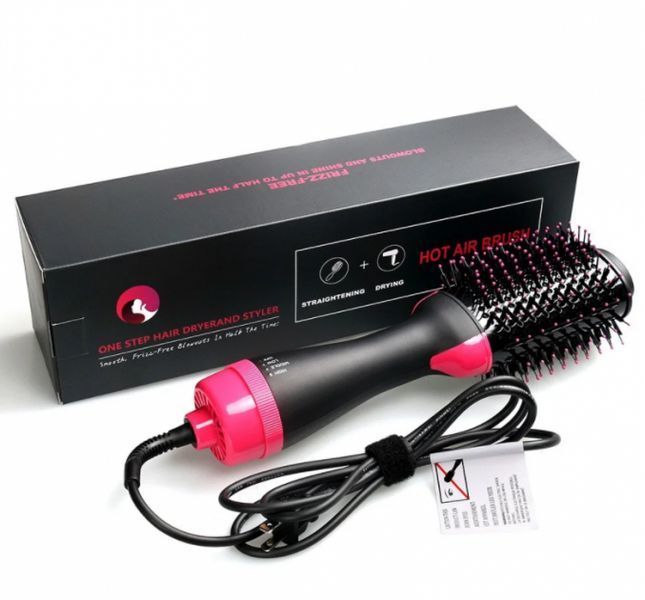 Фен гребінець для укладання волосся стайлер 3 в 1 One Step Hair Dryer and Styler 03730 фото