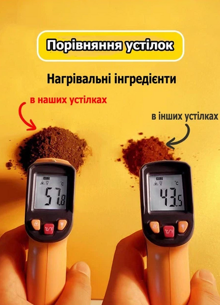 Устілки з підігрівом для ніг одноразові забезпечують тепло до 12 годин температура до 52&deg;C 09636 фото