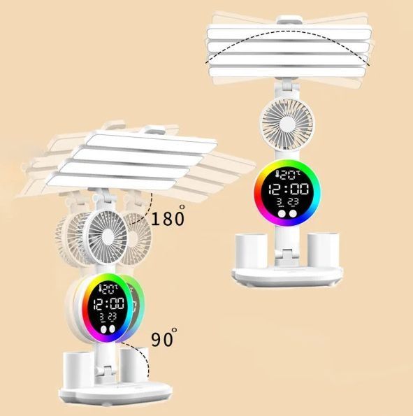 Светодиодная лампа KRX-104 настольная RGB с вентилятором и дисплеем 17670 фото