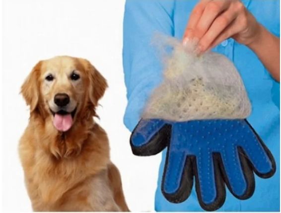 Перчатка для чистки животных True Touch Pet Brush Gloves, перчатка для снятия шерсти 11892 фото