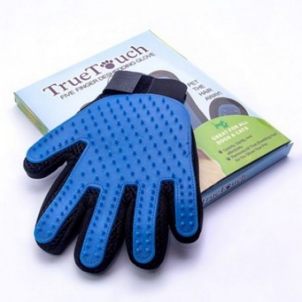 Перчатка для чистки животных True Touch Pet Brush Gloves, перчатка для снятия шерсти 11892 фото