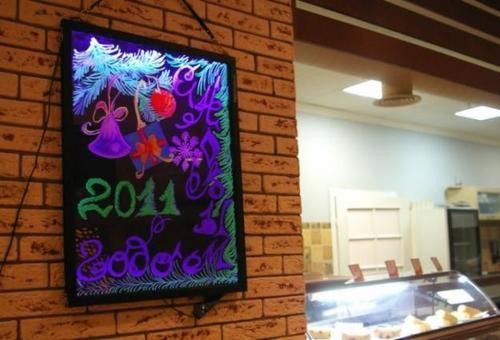 Світлодіодна led дошка FLUORECENT BOARD 60*80, неонова дошка для реклами 02840 фото