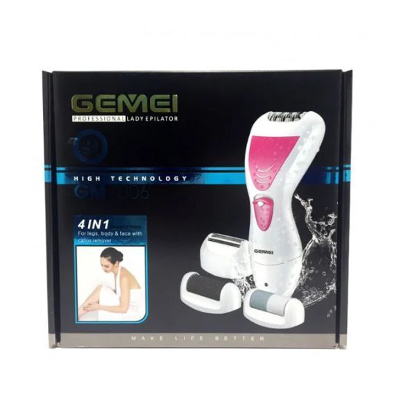 Эпилятор Gemei GM 7006 4 в 1 с насадкой бритва и пемза электробритва женская 03636 фото
