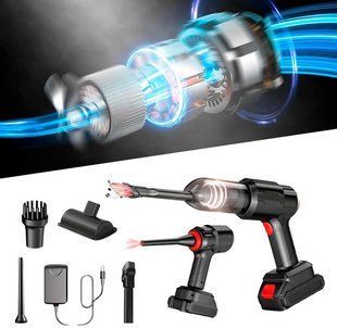 Автомобильный аккумуляторный пылесос, Car Vacuum Cleaner 1200MAh, MA616 12616 фото