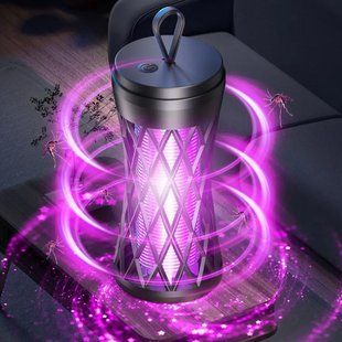 Пастка-знищувач для комах ультрафіолетова Powerful Mosquito Lamp Чорна 06545 фото