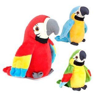 Говорящий попугай повторюшка Красный,зеленый,синий Parrot Talking 00626 фото