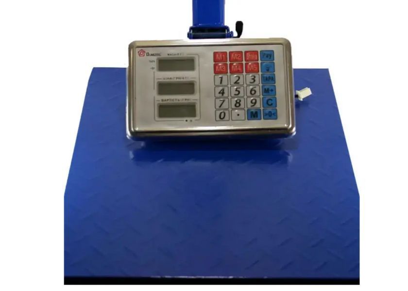 Сталеві ваги для зважування Domotec ACS 150KG FOLD 30х40 6V із залізною головою 01827 фото