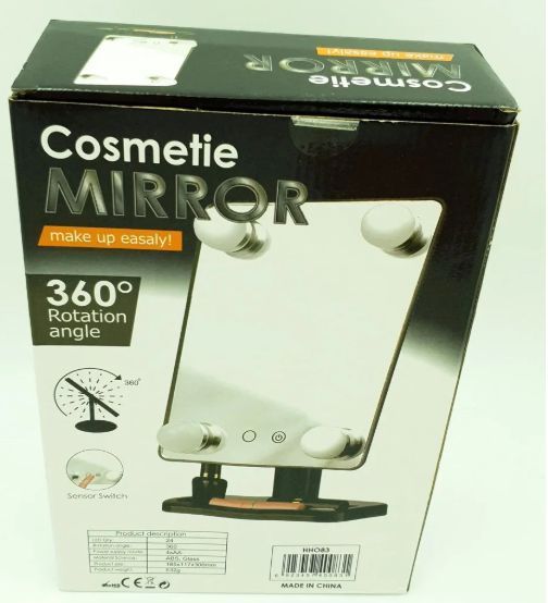 Зеркало косметическое с подсветкой и поворотом 360 Cosmetie mirror 03518 фото