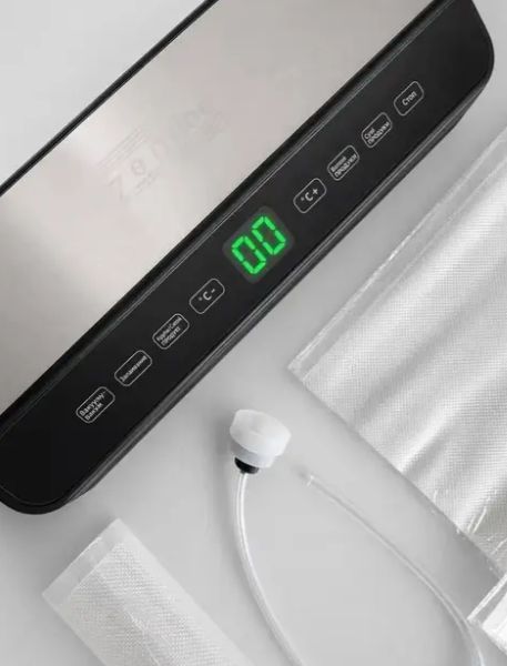 Потужний вакуумний пакувальник Zepline ZP-00359 200W з LED-дисплеєм та сенсорним керуванням (20 пакетів + рулон) 00359 фото