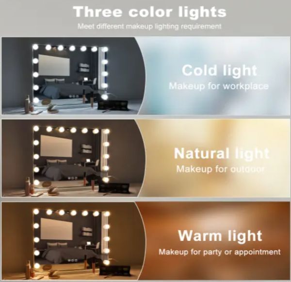 Світлодіодна USB LED-підсвітка для дзеркал Vanity Mirror Lights 10 ламп із 3 режимами світіння 62026 фото