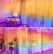 Розумна гірлянда штора USB управління з телефону-пульта APP Bluetooth RGB 300LED 3x3м від павербанка 16902 фото 4