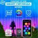 Розумна гірлянда штора USB управління з телефону-пульта APP Bluetooth RGB 300LED 3x3м від павербанка 16902 фото 1