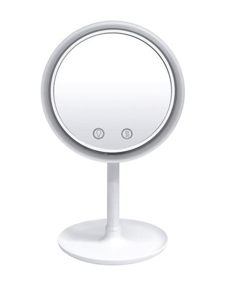 Косметическое настольное зеркало для макияжа с подсветкой и вентилятором LED FAN MIRROR 62013 фото