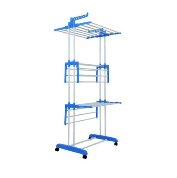 Складна сушарка для білизни Garment rack with wheels 00280 фото