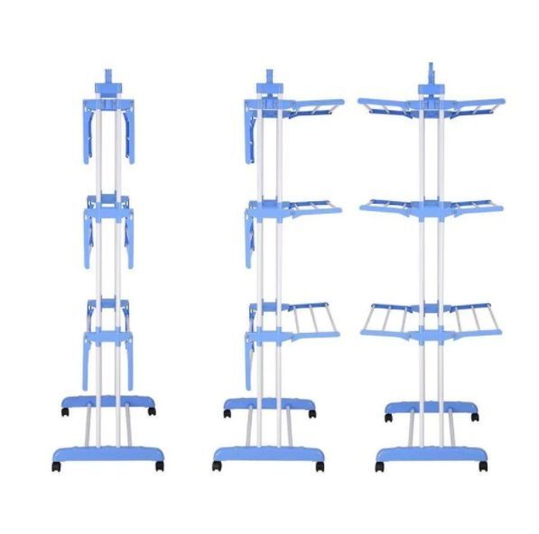 Складна сушарка для білизни Garment rack with wheels 00280 фото